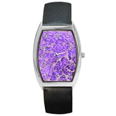 Festive Chic Purple Stone Glitter  Barrel Style Metal Watch