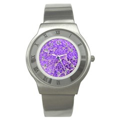 Festive Chic Purple Stone Glitter  Stainless Steel Watch