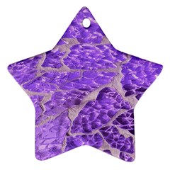 Festive Chic Purple Stone Glitter  Star Ornament (Two Sides) 