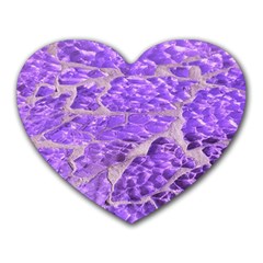 Festive Chic Purple Stone Glitter  Heart Mousepads