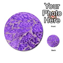 Festive Chic Purple Stone Glitter  Multi-purpose Cards (Round) 