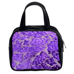 Festive Chic Purple Stone Glitter  Classic Handbags (2 Sides)