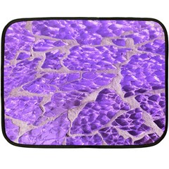 Festive Chic Purple Stone Glitter  Double Sided Fleece Blanket (Mini) 