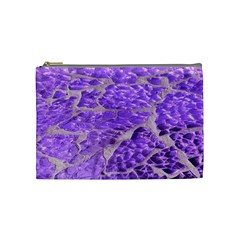 Festive Chic Purple Stone Glitter  Cosmetic Bag (medium)  by yoursparklingshop