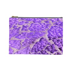 Festive Chic Purple Stone Glitter  Cosmetic Bag (Large) 