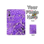 Festive Chic Purple Stone Glitter  Playing Cards 54 (Mini)  Front - Spade5