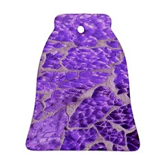 Festive Chic Purple Stone Glitter  Ornament (Bell) 