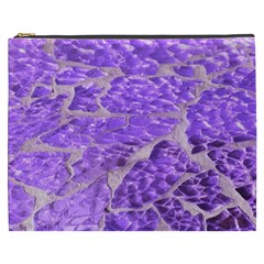 Festive Chic Purple Stone Glitter  Cosmetic Bag (XXXL) 