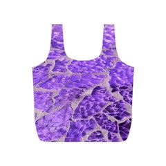 Festive Chic Purple Stone Glitter  Full Print Recycle Bags (S) 