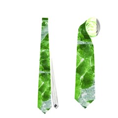Festive Chic Green Glitter Shiny Glamour Sparkles Neckties (two Side) 