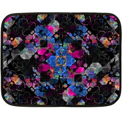 Stylized Geometric Floral Ornate Fleece Blanket (mini) by dflcprints