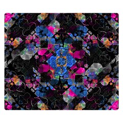 Stylized Geometric Floral Ornate Double Sided Flano Blanket (small)  by dflcprints