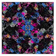 Stylized Geometric Floral Ornate Large Satin Scarf (square) by dflcprints