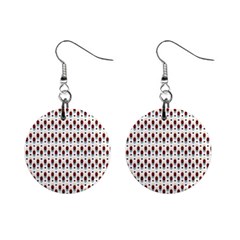 Geometric Retro Patterns Mini Button Earrings