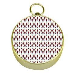 Geometric Retro Patterns Gold Compasses