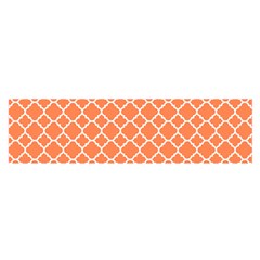 Tangerine Orange Quatrefoil Pattern Satin Scarf (oblong) by Zandiepants