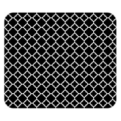 Black White Quatrefoil Classic Pattern Double Sided Flano Blanket (small)  by Zandiepants