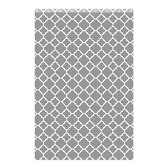 Grey Quatrefoil Pattern Shower Curtain 48  X 72  (small)