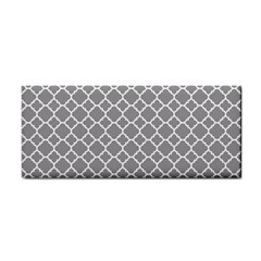 Grey Quatrefoil Pattern Hand Towel by Zandiepants