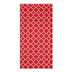 Poppy Red Quatrefoil Pattern Shower Curtain 36  X 72  (stall) by Zandiepants