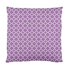 Lilac Purple Quatrefoil Pattern Standard Cushion Case (Two Sides)