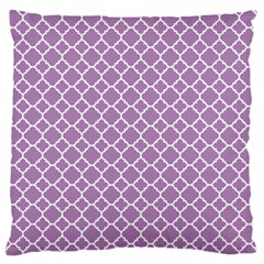 Lilac Purple Quatrefoil Pattern Standard Flano Cushion Case (One Side)