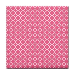 Soft Pink Quatrefoil Pattern Face Towel by Zandiepants