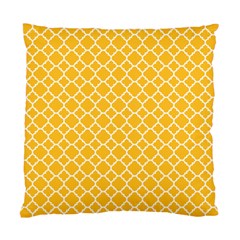 Sunny Yellow Quatrefoil Pattern Standard Cushion Case (two Sides) by Zandiepants