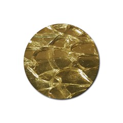 Gold Bar Golden Chic Festive Sparkling Gold  Rubber Round Coaster (4 Pack)  by yoursparklingshop