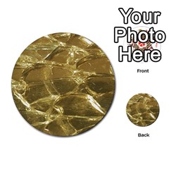 Gold Bar Golden Chic Festive Sparkling Gold  Multi-purpose Cards (round) 