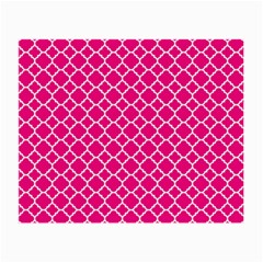 Hot Pink Quatrefoil Pattern Small Glasses Cloth (2 Sides) by Zandiepants