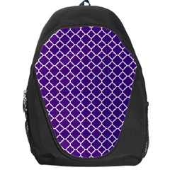 Turquoise Damask Pattern Backpack Bag by Zandiepants