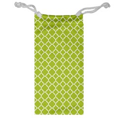 Spring Green Quatrefoil Pattern Jewelry Bag by Zandiepants