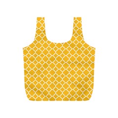 Sunny Yellow Quatrefoil Pattern Full Print Recycle Bag (s) by Zandiepants