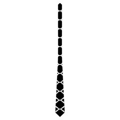 Black & White Quatrefoil Pattern Necktie (two Side)