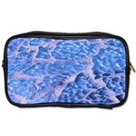 Festive Chic Light Blue Glitter Shiny Glamour Sparkles Toiletries Bags Front