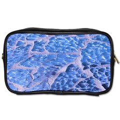 Festive Chic Light Blue Glitter Shiny Glamour Sparkles Toiletries Bags 2-side