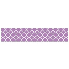 Lilac Purple Quatrefoil Pattern Flano Scarf (small) by Zandiepants