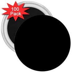 Solid Black 3  Magnets (100 Pack) by Zandiepants