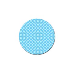 Bright Blue Quatrefoil Pattern Golf Ball Marker (10 Pack) by Zandiepants