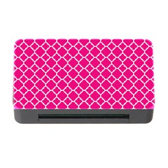 Hot Pink Quatrefoil Pattern Memory Card Reader With Cf by Zandiepants