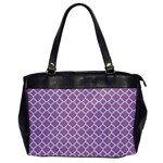 Lilac purple quatrefoil pattern Oversize Office Handbag Front