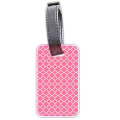 Soft Pink Quatrefoil Pattern Luggage Tag (two Sides)