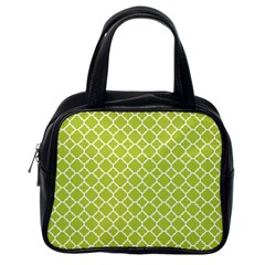 Spring Green Quatrefoil Pattern Classic Handbag (one Side) by Zandiepants