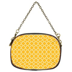 Sunny Yellow Quatrefoil Pattern Chain Purse (one Side) by Zandiepants