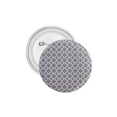 Grey Quatrefoil Pattern 1 75  Button by Zandiepants