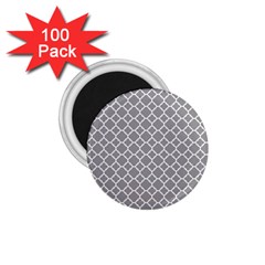 Grey Quatrefoil Pattern 1 75  Magnet (100 Pack)  by Zandiepants