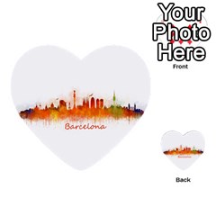 Barcelona City Art Multi-purpose Cards (heart)  by hqphoto