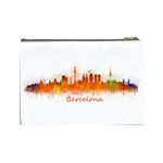 Barcelona City Art Cosmetic Bag (Large)  Back