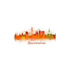 Barcelona City Art Shower Curtain 48  X 72  (small)  by hqphoto